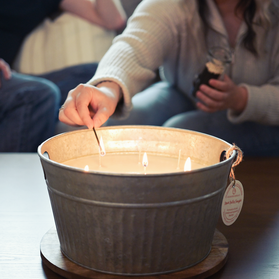 Milkhouse Candle Company - Wholesale Jar/Filled Candle - 9 Pound Monster Candle: Brown Butter Pumpkin2