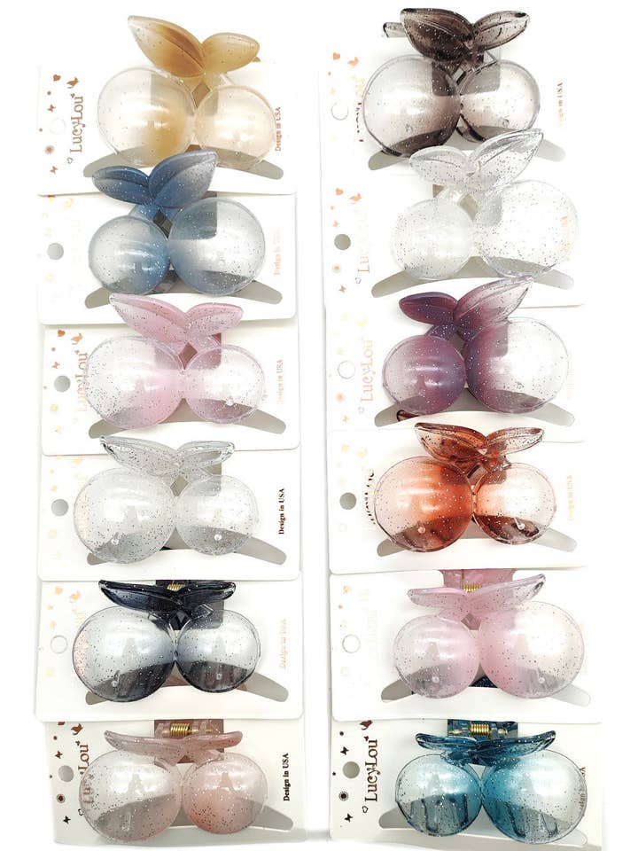 Haarklammer in Kirschrot für den Großhandel von Lucylou Collection