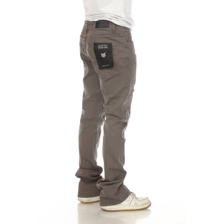 Stylo - Venta al por mayor Vaqueros - Hombre - Vaqueros grises con estampado acampanado
