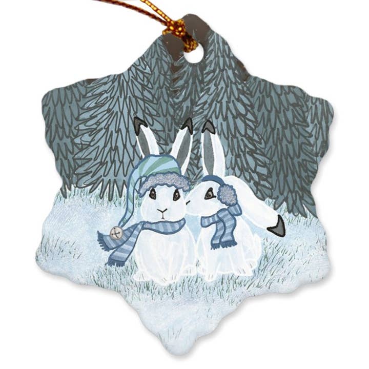 Sneharer Kanin Kanin Snefnug Hjerte Træpynt for engroshandel hos RiverWood Forest