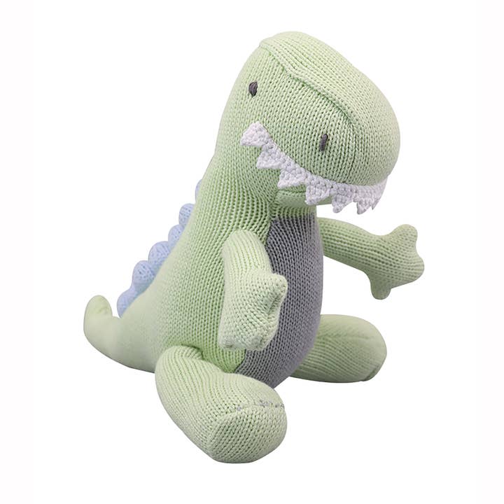 Truman the T-Rex Knit Doll for wholesale by Petit Ami & Zubels