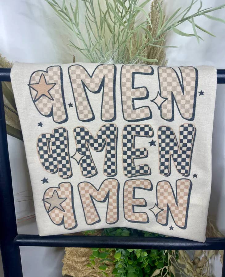 Tan Amen Amen Amen (Gildan Tee) for wholesale on Faire