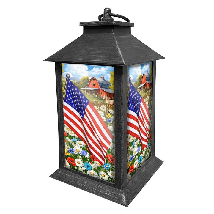 American Flower Field Lantern for wholesale by Briarwood Lane
