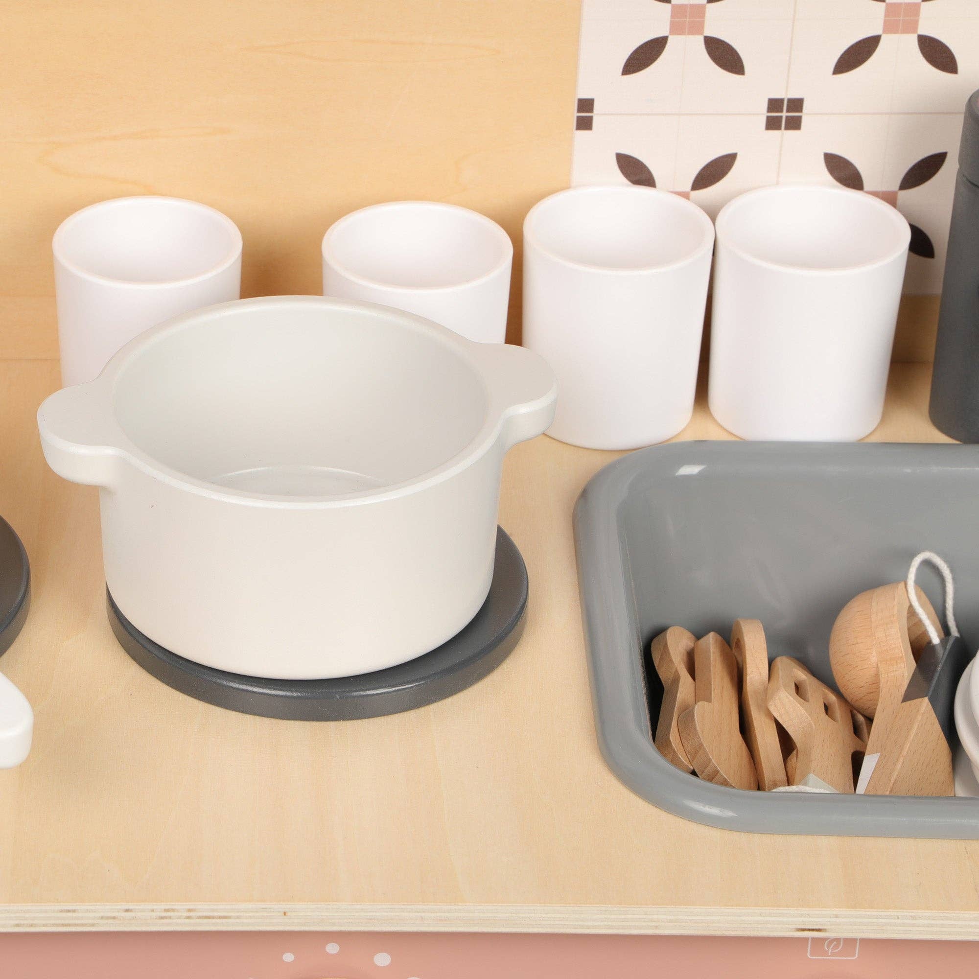 OmaOmaOma! Montessori Educational Wooden Toys for Kids - Wholesale Toy Set - Kids - Wooden Play Kitchen Set - Montessori Pretend Cooking 22pc Ages 3+13