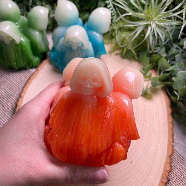 Copper Ashes - Wholesale Spiritual Stone/Crystal - Death Reaper Resin Sphere Holder2