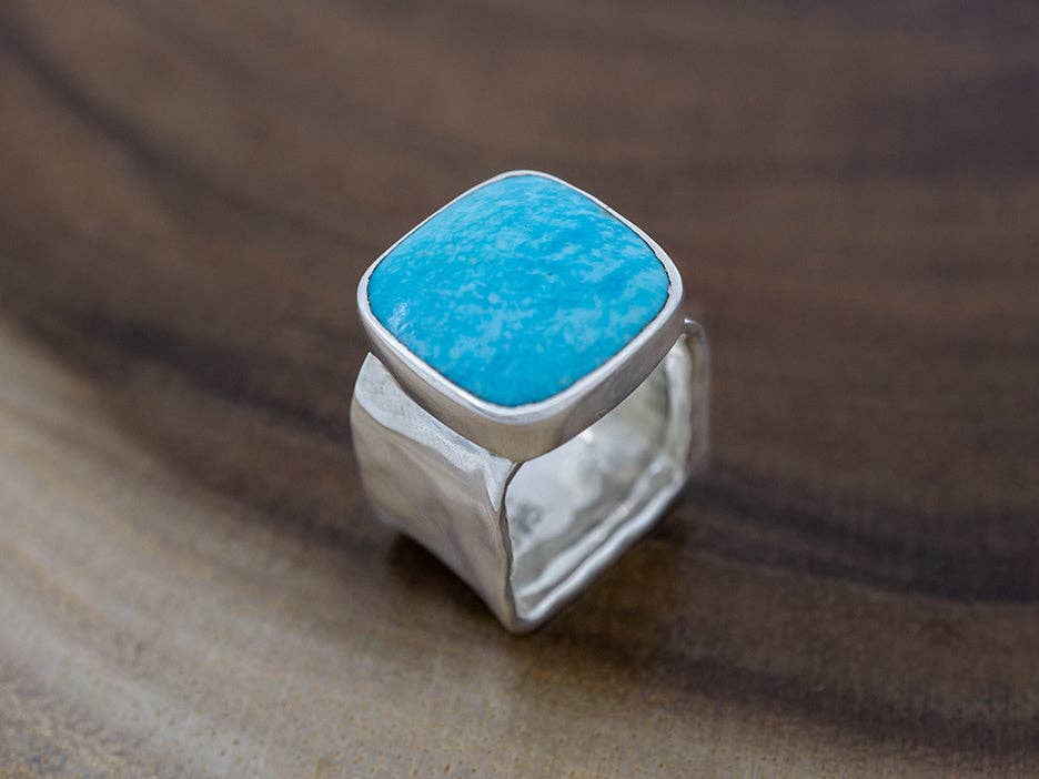 Cuadrado Ring with Light Turquoise for wholesale on Faire1