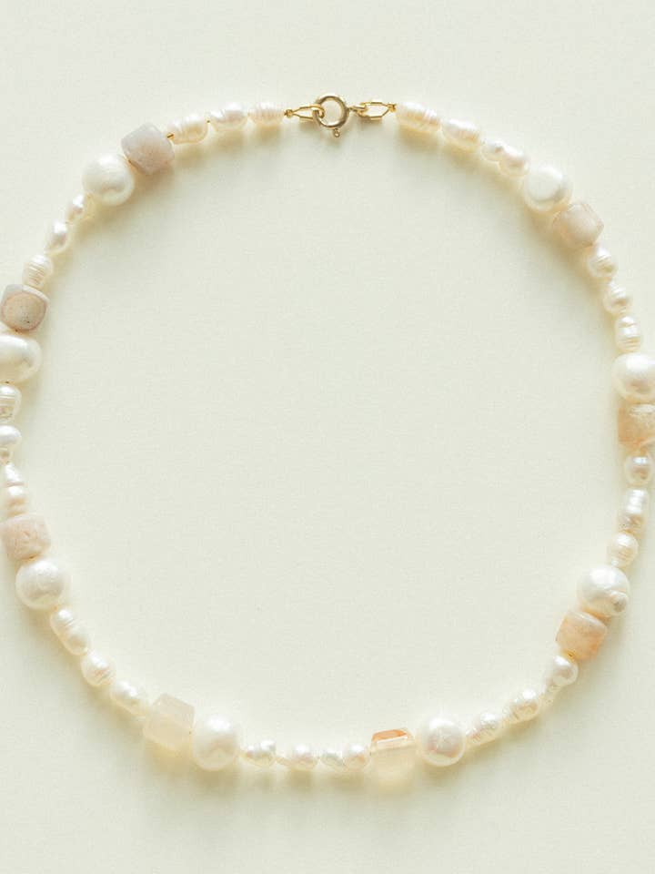 Mage - körsbärsblomma agat och pärlhalsband för wholesale av Land of Palms