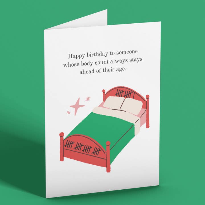 Funny Blank Birthday Card - Body Count for wholesale by Mabelgram