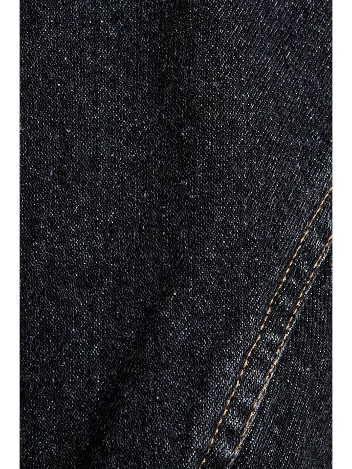 WASHED BLACK BUTTON FRONT SLEEVELESS DENIM TOP for wholesale on Faire4