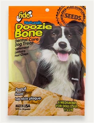 Fido, Inc. - Wholesale Pet treats – Dog - Peanut Flavor - Peanut Doozie Medium- 8/Pk