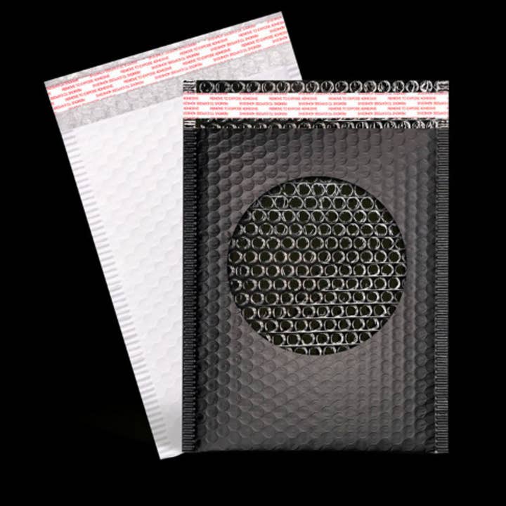 100pcs Bubble Mailer Envelope 6"x 7"(15*18cm) Black/White for wholesale by Zakka