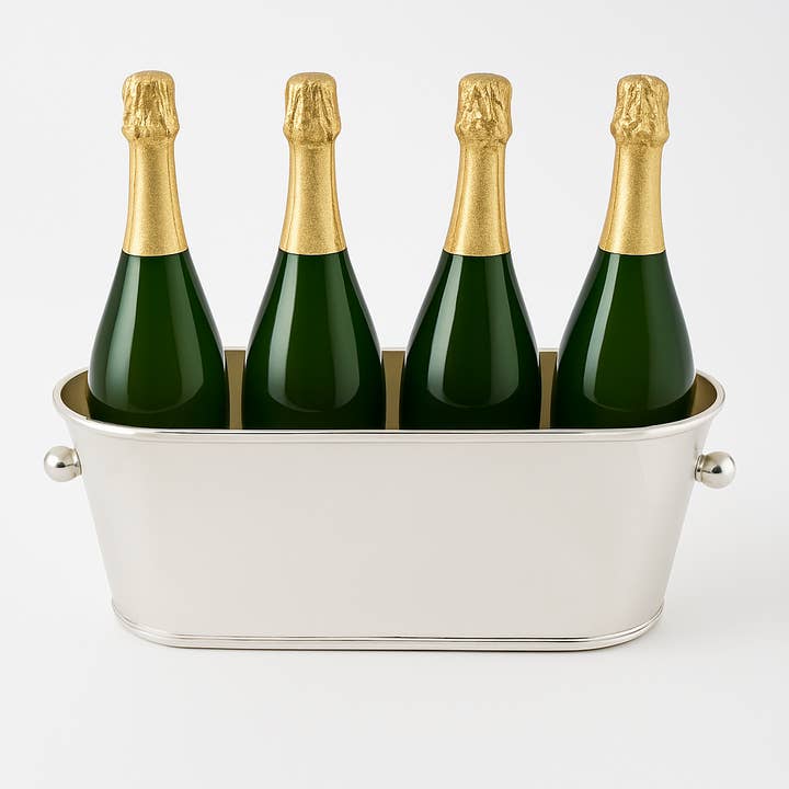 Hotel Silver 4 Bottle Oval Ice Bucket. SKU #: HOT570. and other Purchase Wholesale silver buckets. Free Returns & Net 60 Terms on Faire trending on Faire.