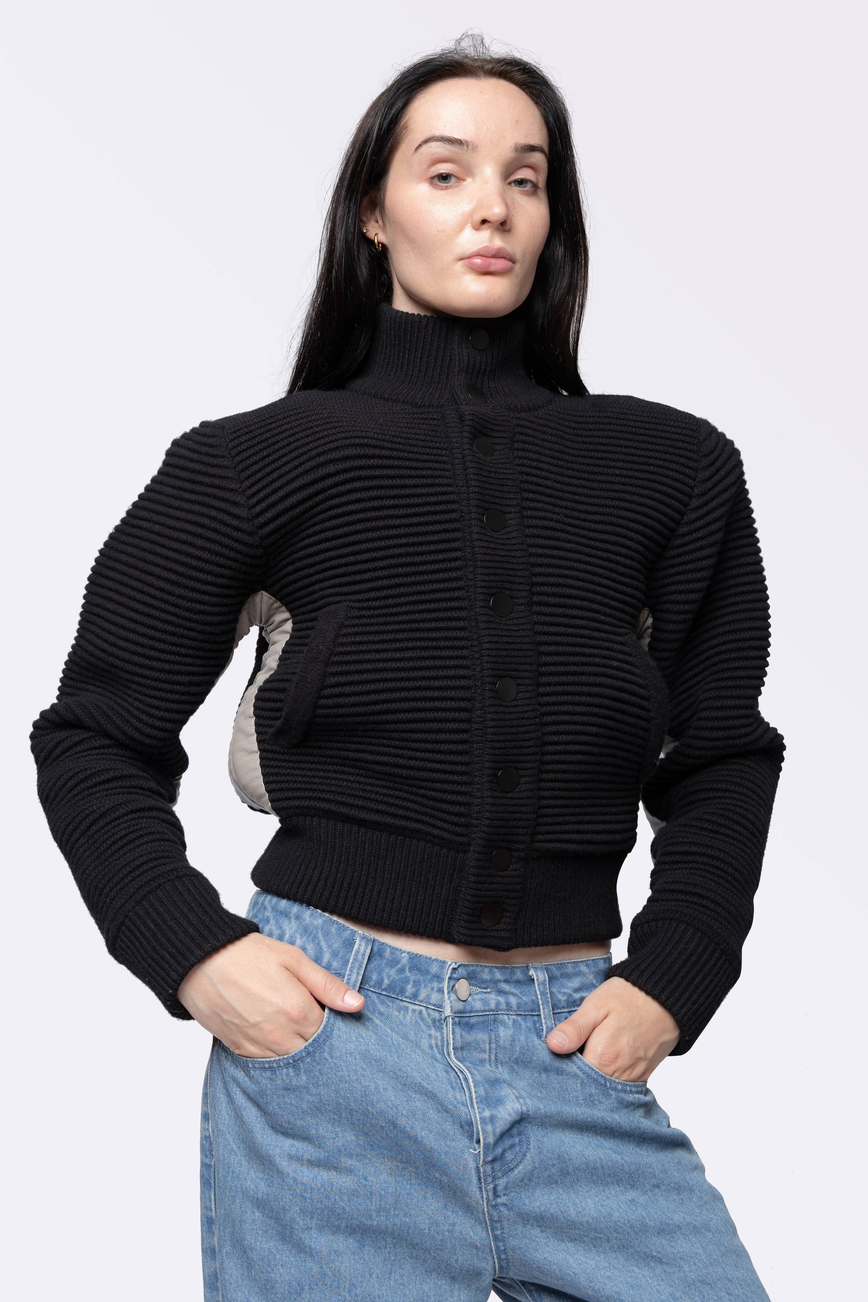 FANG - Wholesale Bomber Jacket - Men's - Power Shoulder Knitted Bomber8