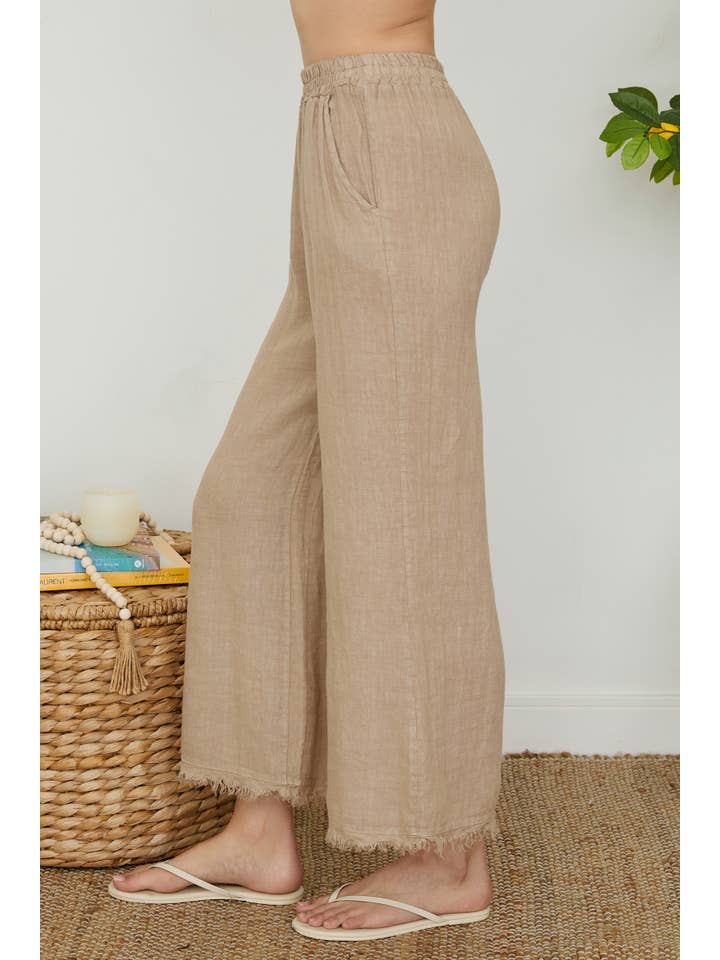 MILIO MILANO - Wholesale Pants - Women's - ITALIAN LINEN PANTS WITH RAW HEM (12282/154012/154102)13