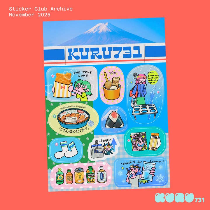 Foglio di Adesivi Ricordi Konbini per la vendita all'ingrosso da parte di kuru731