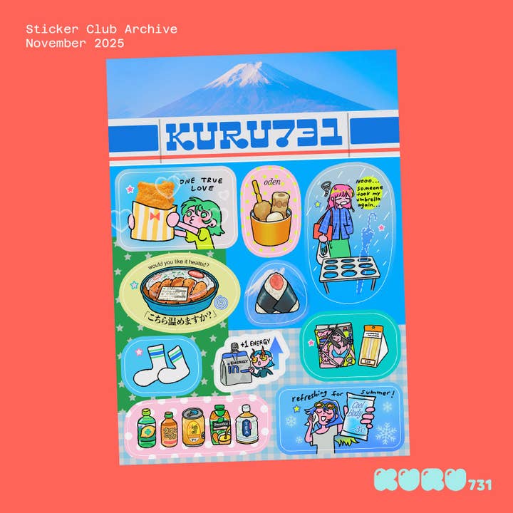 Konbini Memories Sticker Sheet for wholesale by kuru731