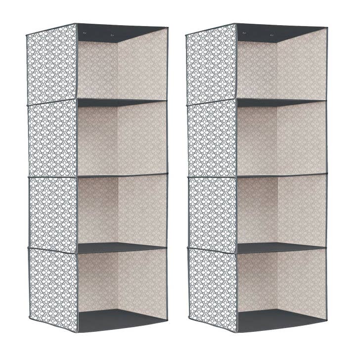 Ledsone - Wholesale Clothes hangers - Fabric Hanging Storage with 5 shelf shelves Clothes Organizer ~532825