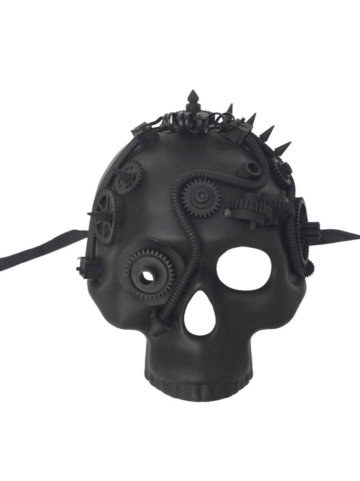 Mardi Gras Creations – Großhandel Kostüm – Erwachsene – Steampunk Skull Jawless Maske1