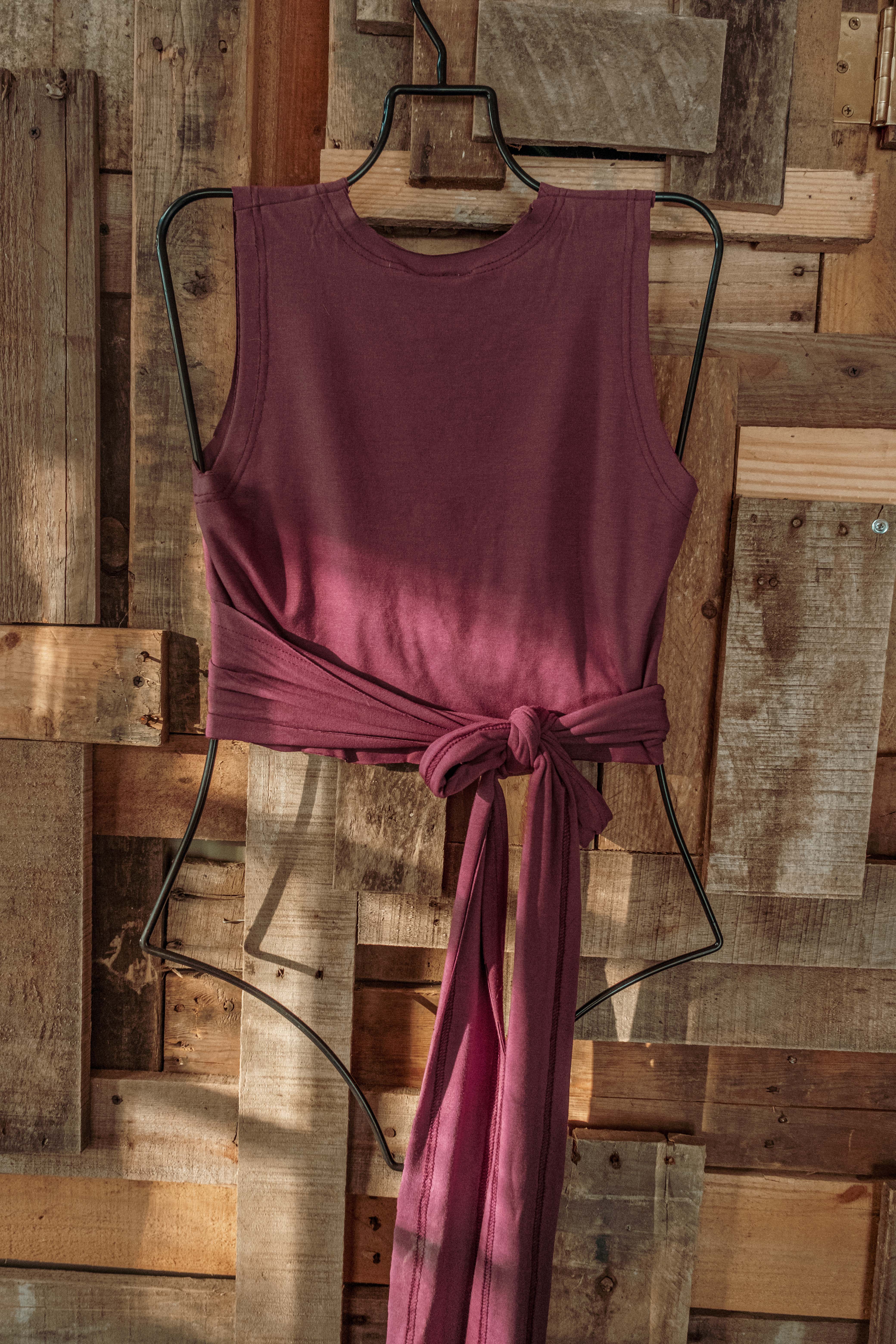 Gardenbelle Shop - Vente Chemisier – femme - Haut cache-cœur extensible Yoga EcoVero, style bohème0