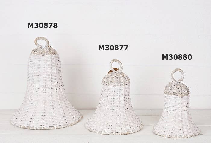 Wholesale M30880- Bells-Wood Chips-White-H10.5