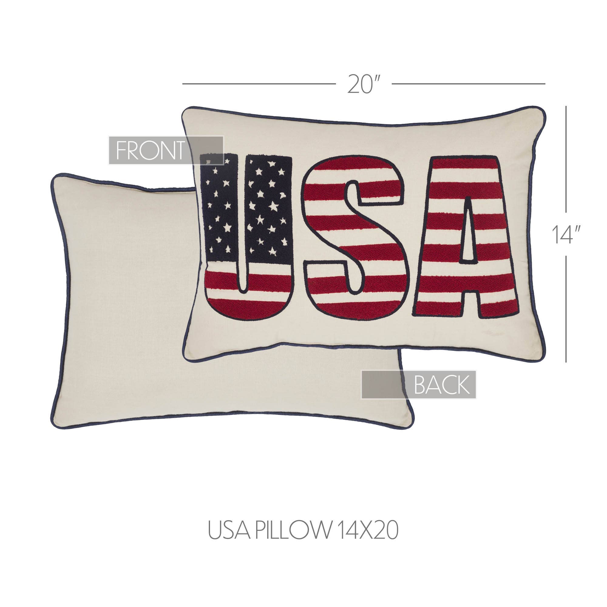 VHC Brands - Wholesale Throw/Decorative Pillow - USA Pillow 14x204