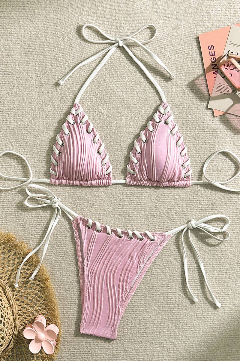 Mccolin - Vendita all'ingrosso Bikini - Donna - Set Bikini Sexy a Tinta Unita4