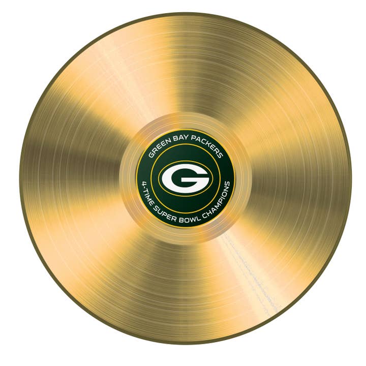 Inglasco Inc. - Wholesale Music Accessory - NFL Green Bay Packers Vinyl Gold Record