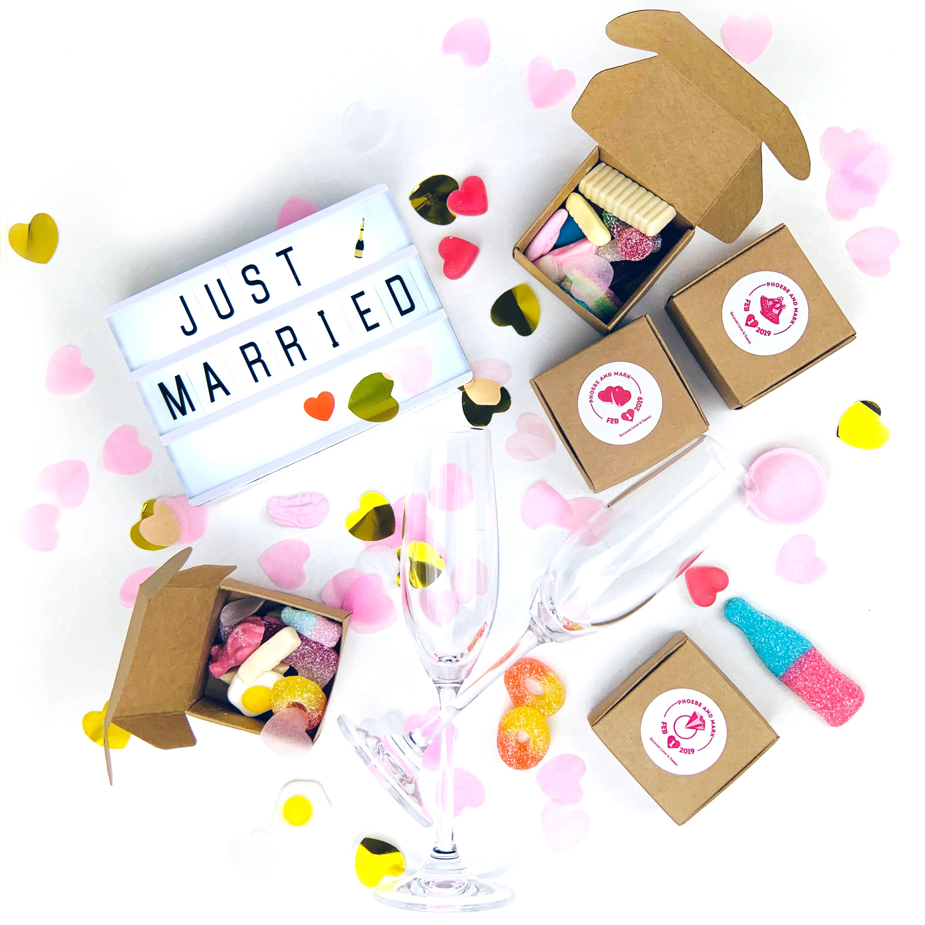 West London Pick & Mix – Engroshandel Gæstegavepose/æske – Kraft gaveæsker med blandede slik1