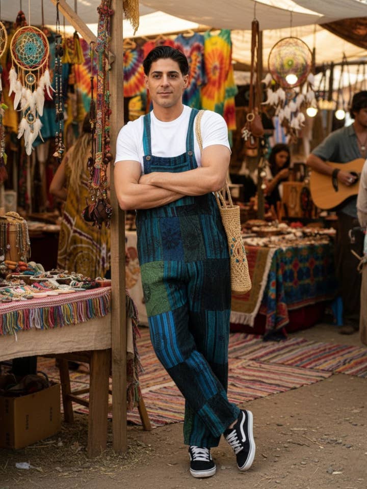 Unisex handmade patchwork jumpsuit | Kimago for wholesale by Kimago Look