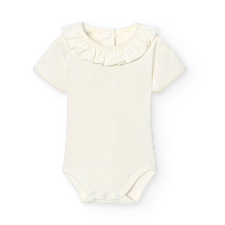 Babidu - Venta al por mayor Body sin pies - Bebés - Body De Bebe Cuello Volante Manga Corta 1X1