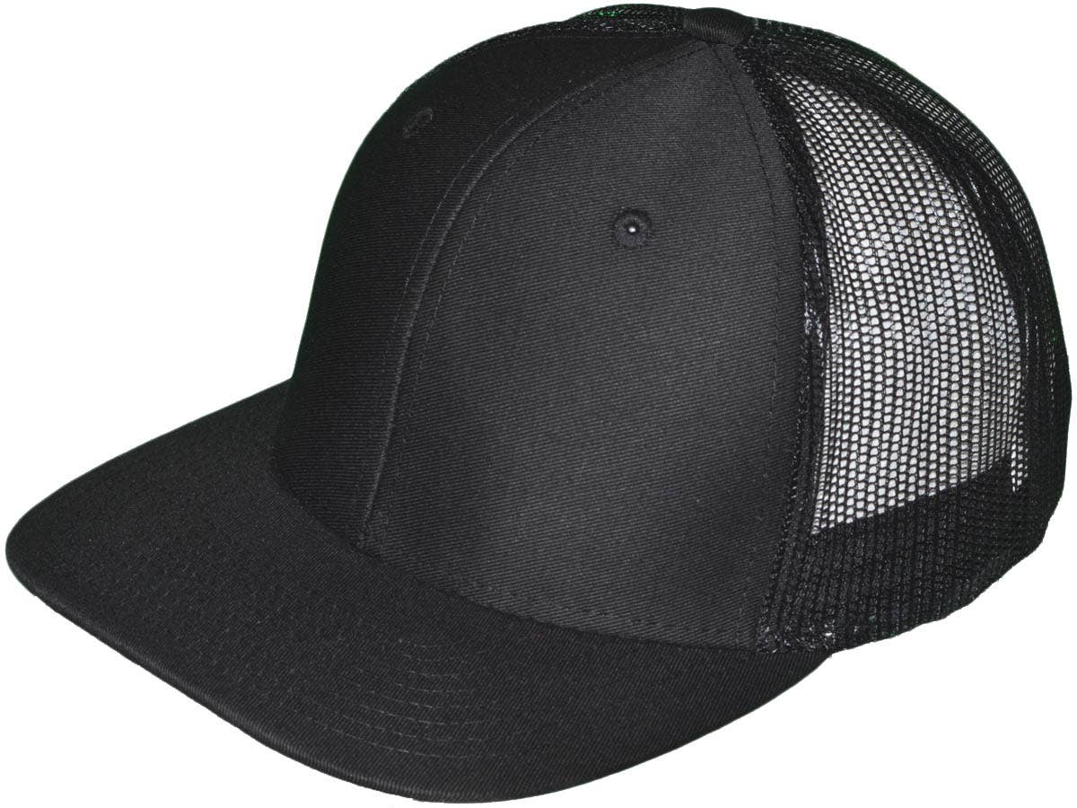 Buck Wholesale – Großhandel Trucker-Cap – Unisex – Blanko Trucker-Hüte — 6 Paneele SnapBack Mesh BK Caps26