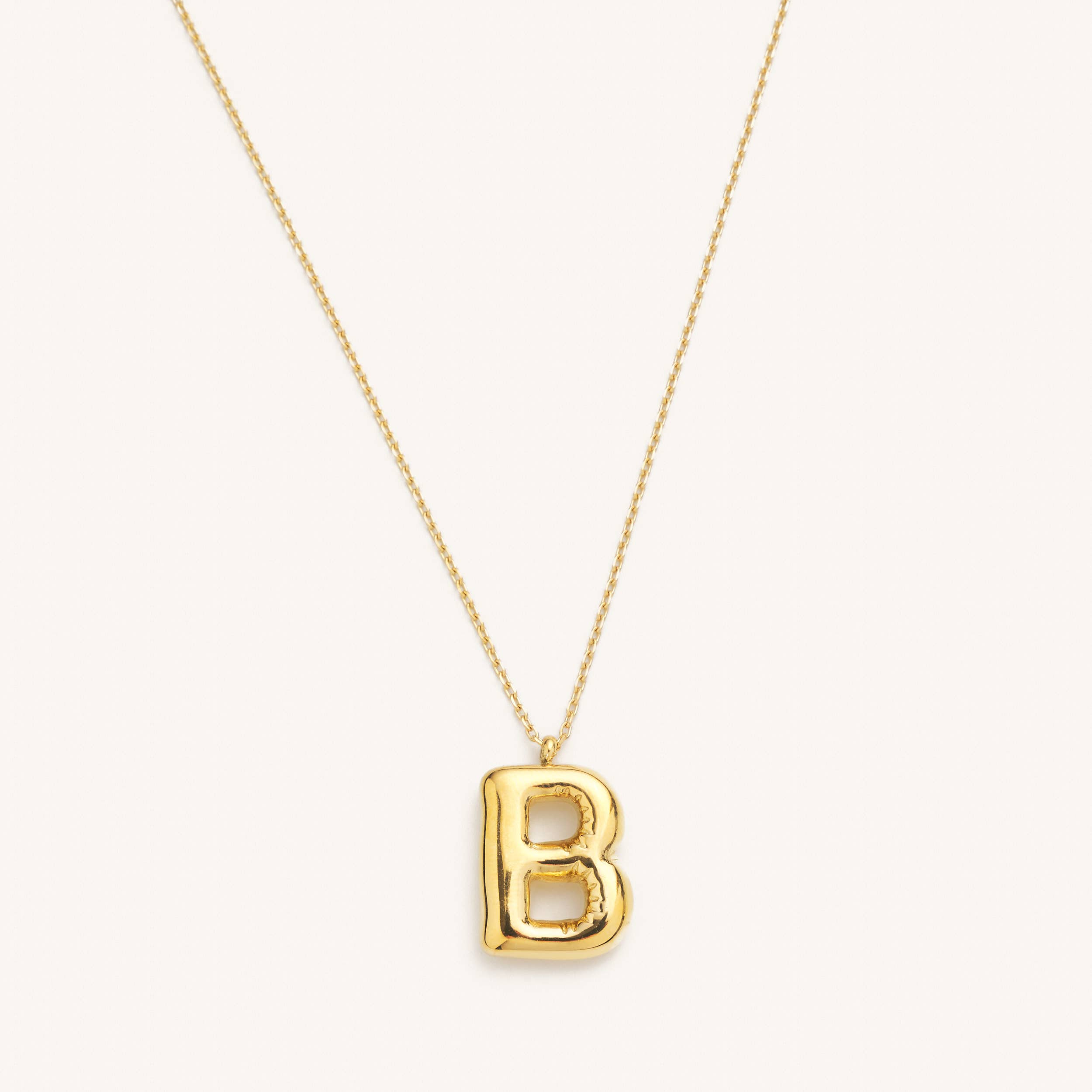 Nikki Smith Designs - Wholesale Pendant/Charm Necklace - Bubble Initial Charm Necklaces- Gold2