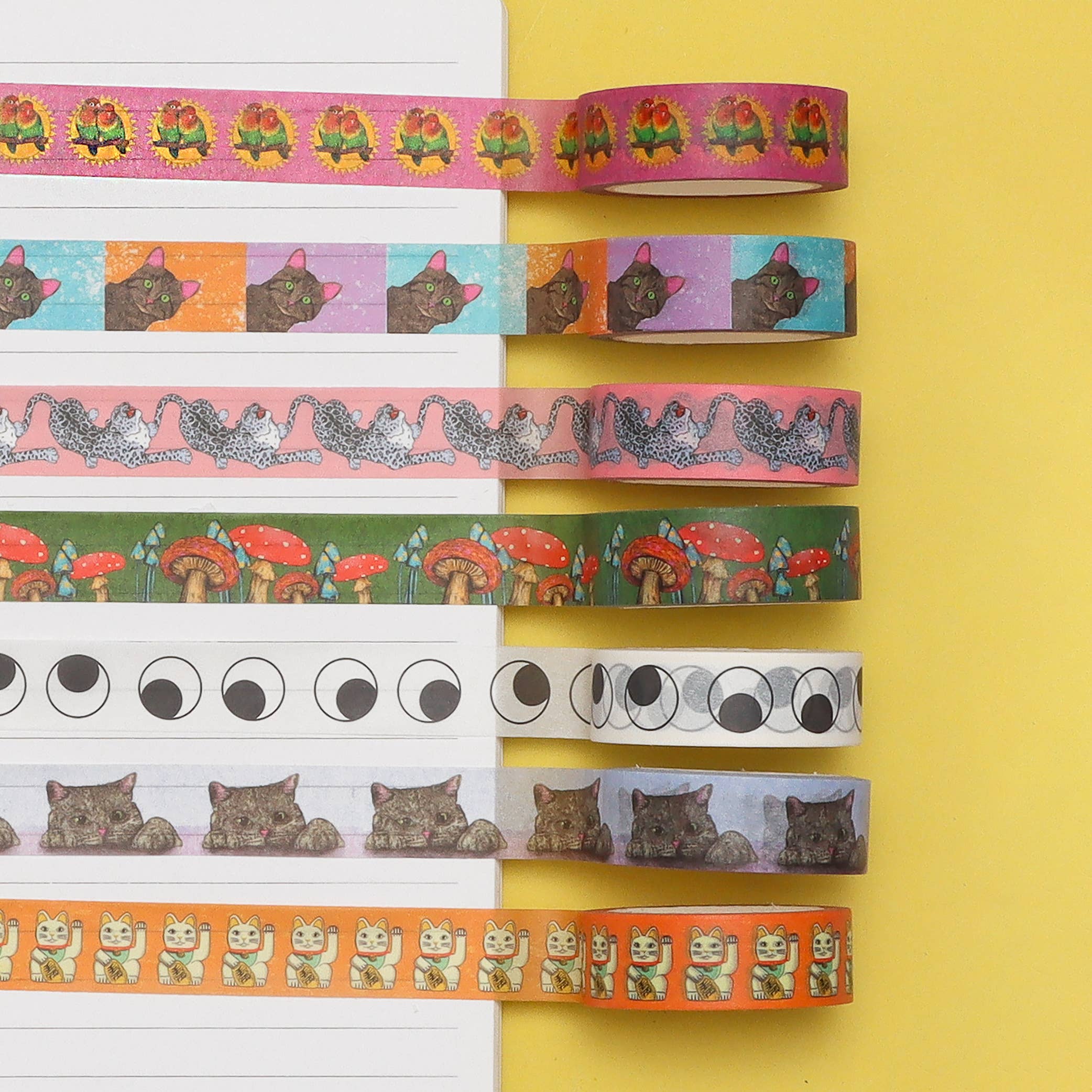 Fawn & Thistle Ltd (US Duties Paid) - Wholesale Washi Tape - Lovebirds Washi Tape | Paper Tape | Bird Stationery6
