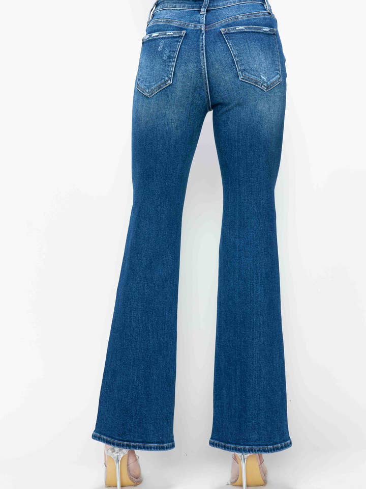 Medium Blue HIGH RISE BOOT CUT LEG #BT5022 for wholesale on Faire2