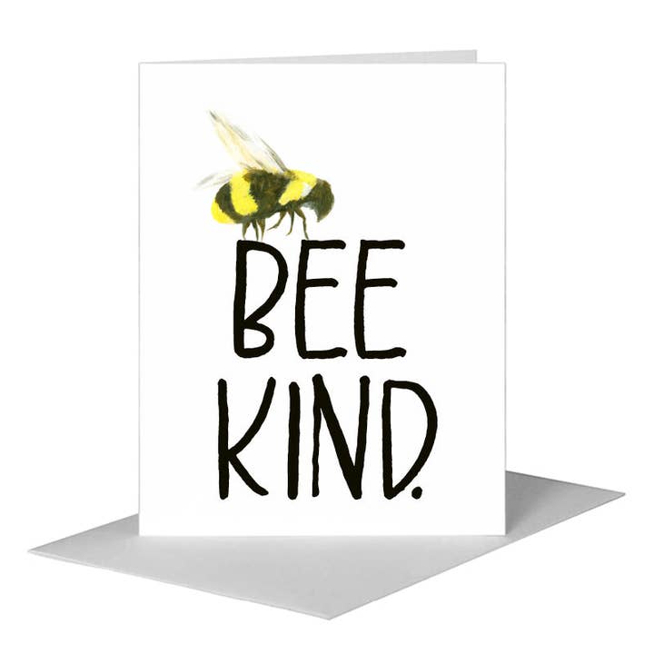 Bee Yellow, Greeting Card (#8247K) for wholesale by Printed Canvas