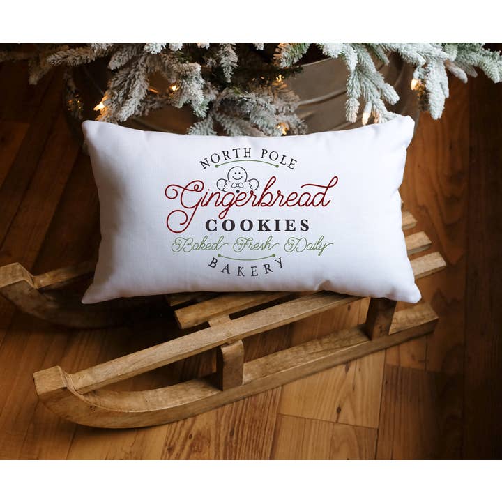 Gingerbread Cookie Bakery Kerst rechthoekige kussensloop voor wholesale door Wild & Untamed Designs