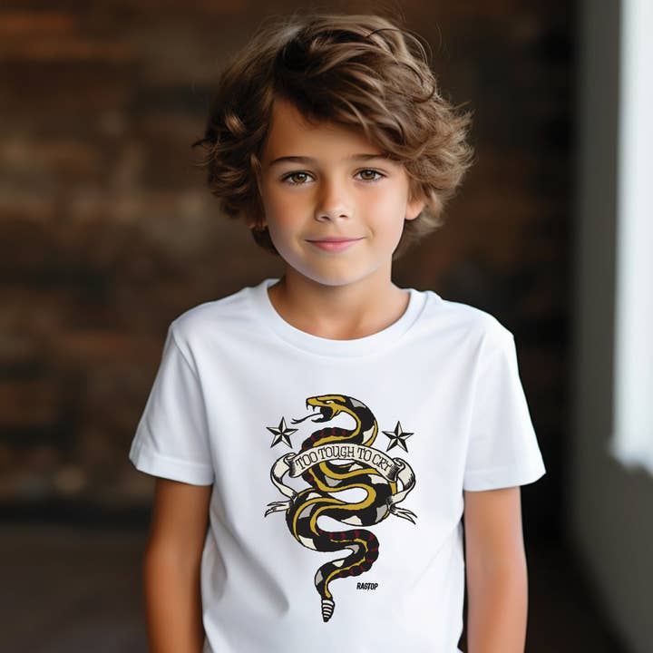 Camiseta de Jersey Fino para Niños "Demasiado Duro para Llorar" para venta al por mayor de Ragtop Kids