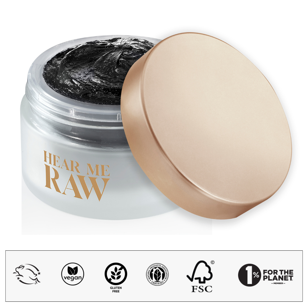 HEAR ME RAW - Wholesale Skincare Face Mask - The Detoxifier with Charcoal Jar + Pod - 2.5 fl oz7