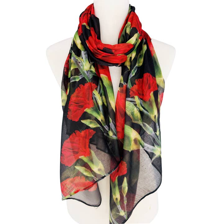 JC022919 Red Carnation Print Floral Scarf and other Purchase Wholesale red carnations. Free Returns & Net 60 Terms on Faire trending on Faire.