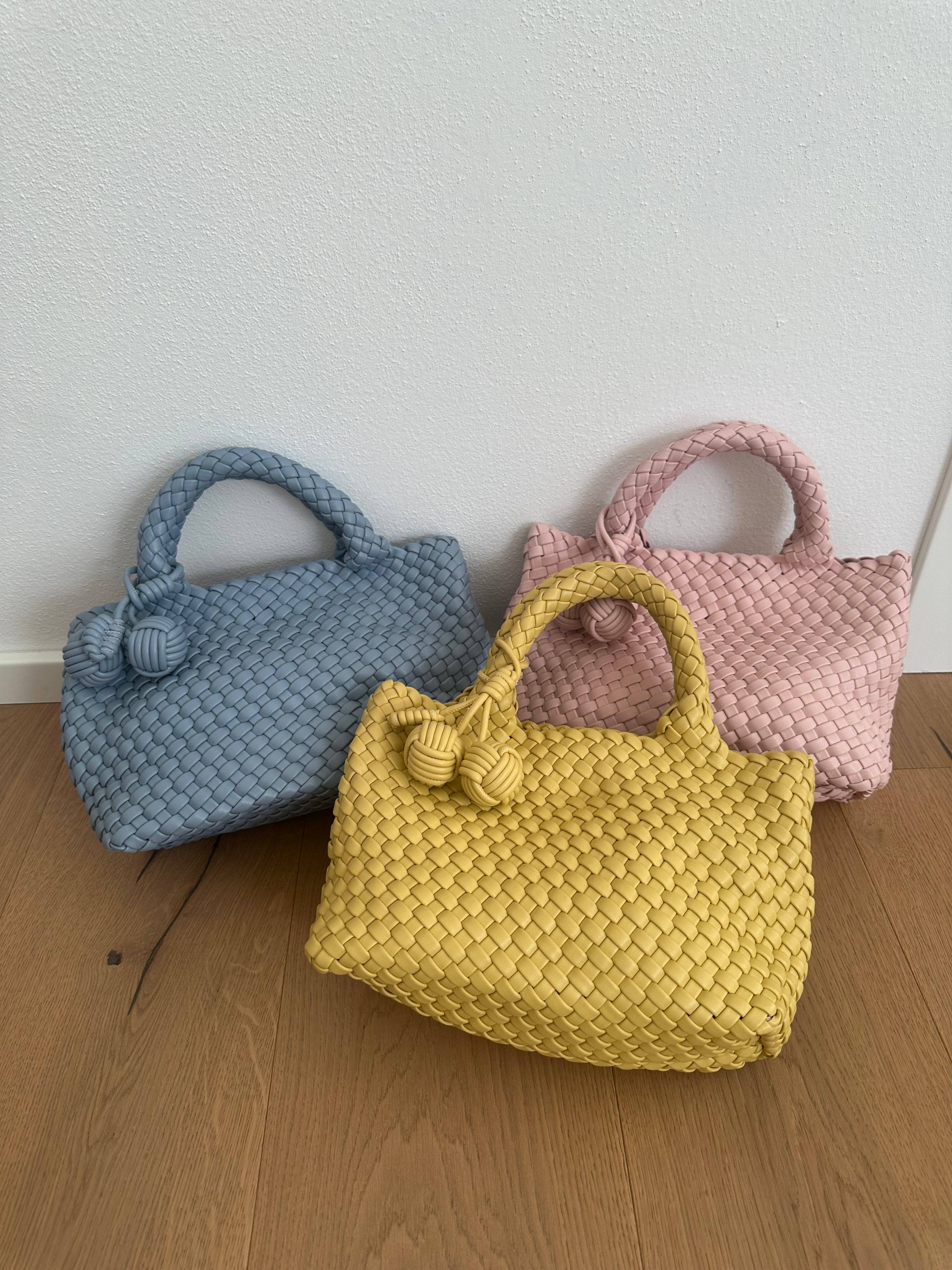 Zhade – Mala com alça superior – Mulher por atacado – Mala de mão em pele vegan entrançada7