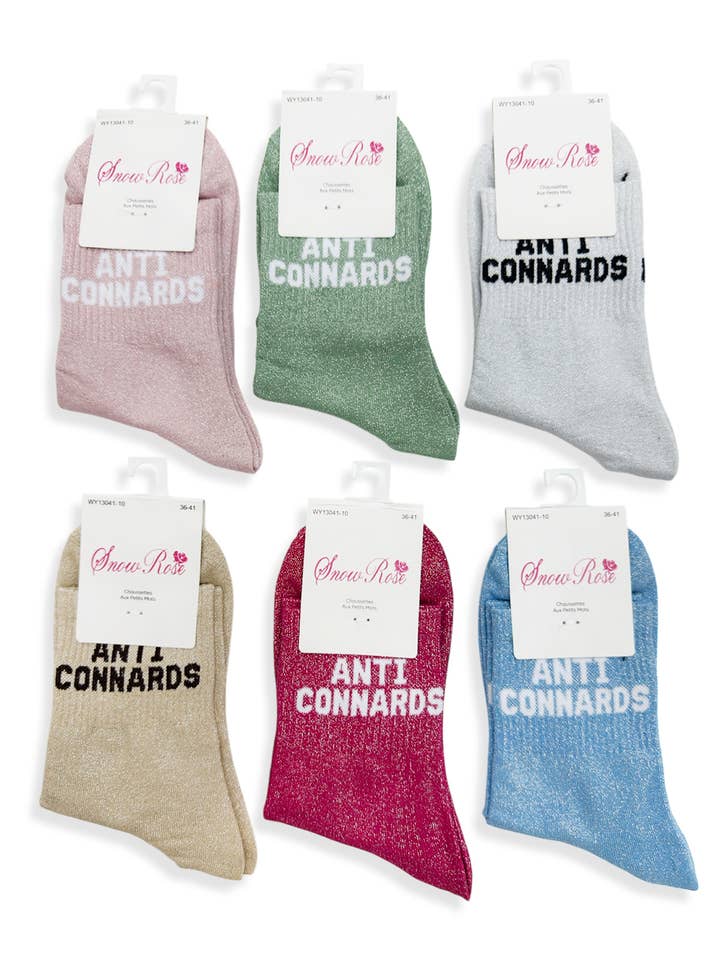 Glanzende sokken 'CHÉRIE' met zilverdraad voor wholesale door Belle Com'Elle