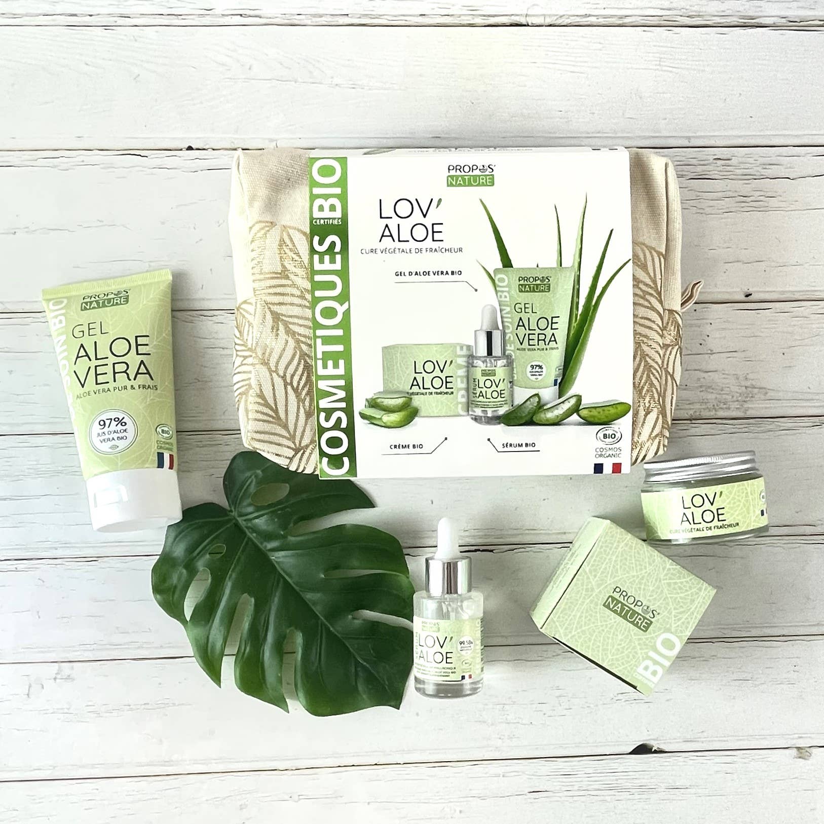 Propos'Nature - Wholesale Facial Care Set/Kit - Lov'Aloe Kit - 3 Organic Aloe Vera Treatments - Gift4