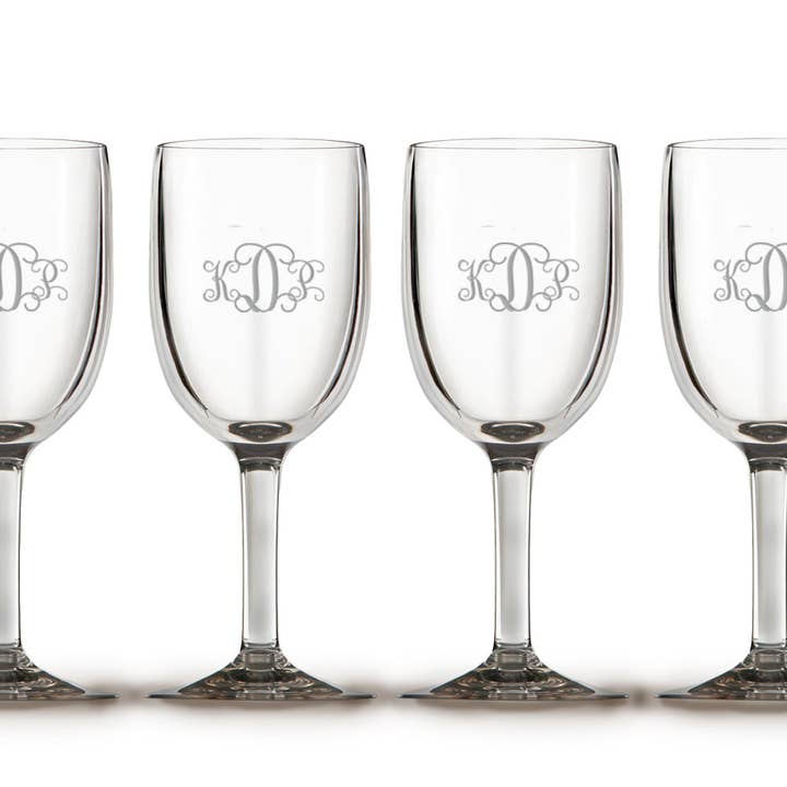 Etched Acrylic Stem Beverageware for wholesale by Davis Designs
