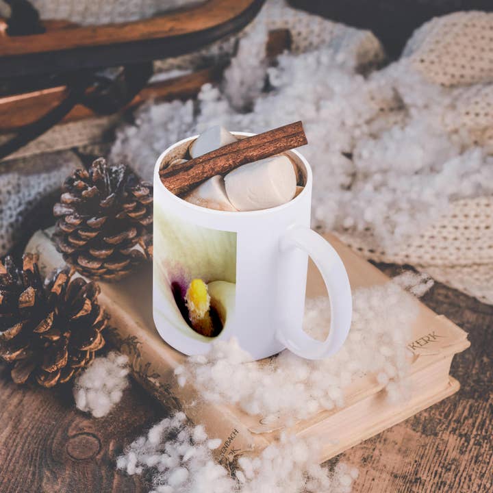 3dRose - Wholesale Coffee Mug - 3dRose, white and yellow calla lily II, Mug11