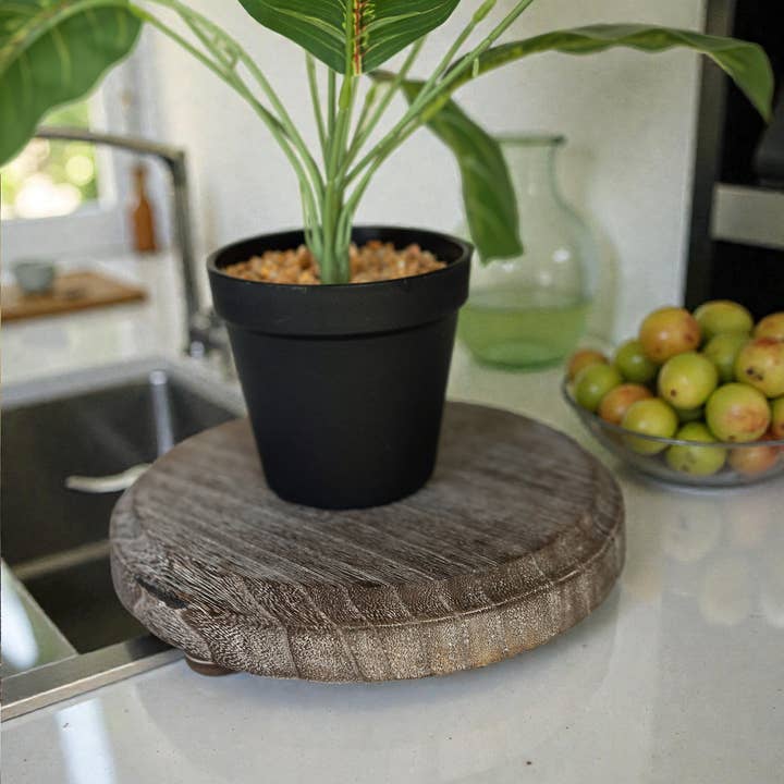 Gia Roma - Wholesale Decoratief dienblad - Ronde houten standaard en sierbord voor tafeldecoratie14