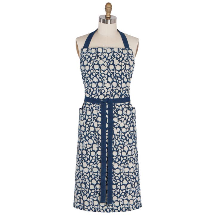 Danica Heirloom - Wholesale Apron - Vinebloom Block Print Apron
