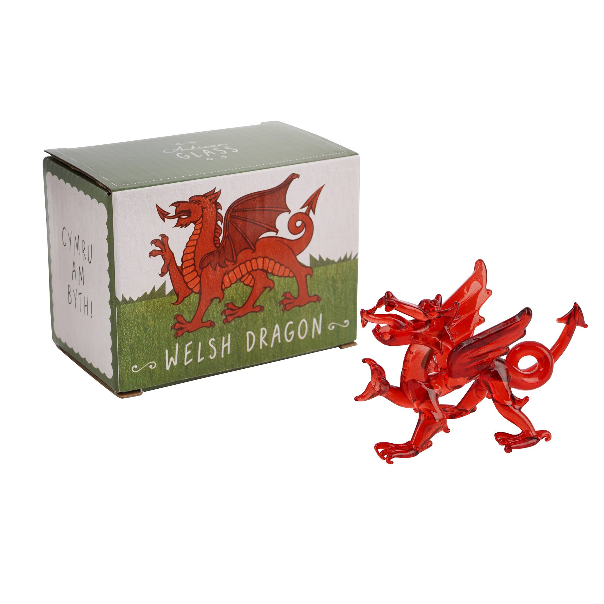 CGB Giftware - Vente Objets de décoration - Ornement en verre représentant un dragon gallois dans une boîte cadeau1
