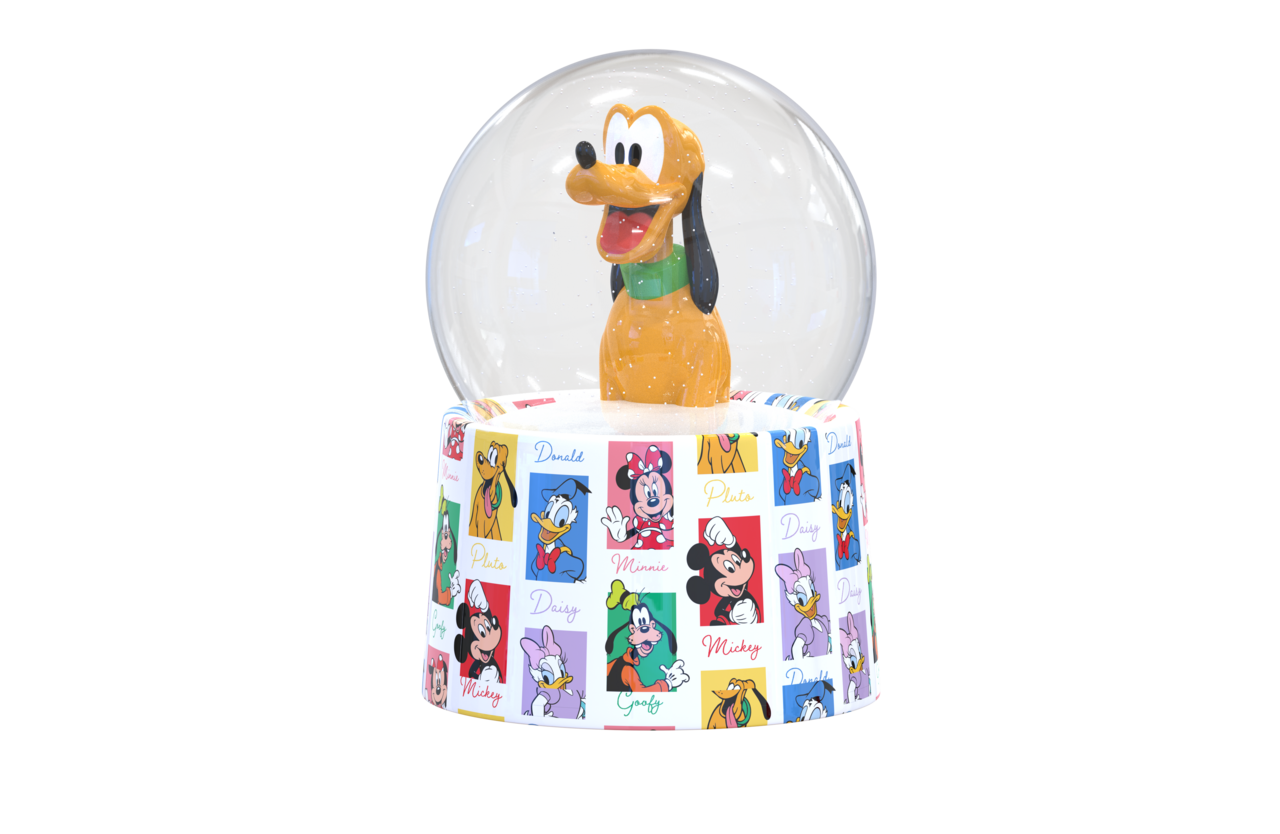 Silver Buffalo - Wholesale Snow Globe - Disney Pluto Boxed 45mm Light Up Snow Globe0