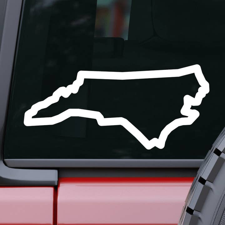 North Carolina Outline Car and Laptop Decal for wholesale by AO Designs LLC
