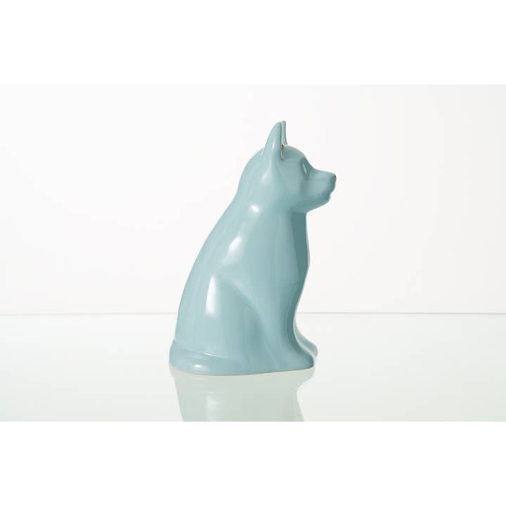 Pulvis Art Urns – wholesale Husdjursurna/minneslåda – "Barkley" Djururna för Hund - Babyblå | Keramik